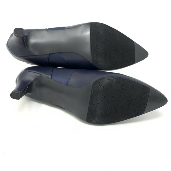 Easy Street Saint Faux Leather Ankle Boot Navy 10W - Picture 3 of 7